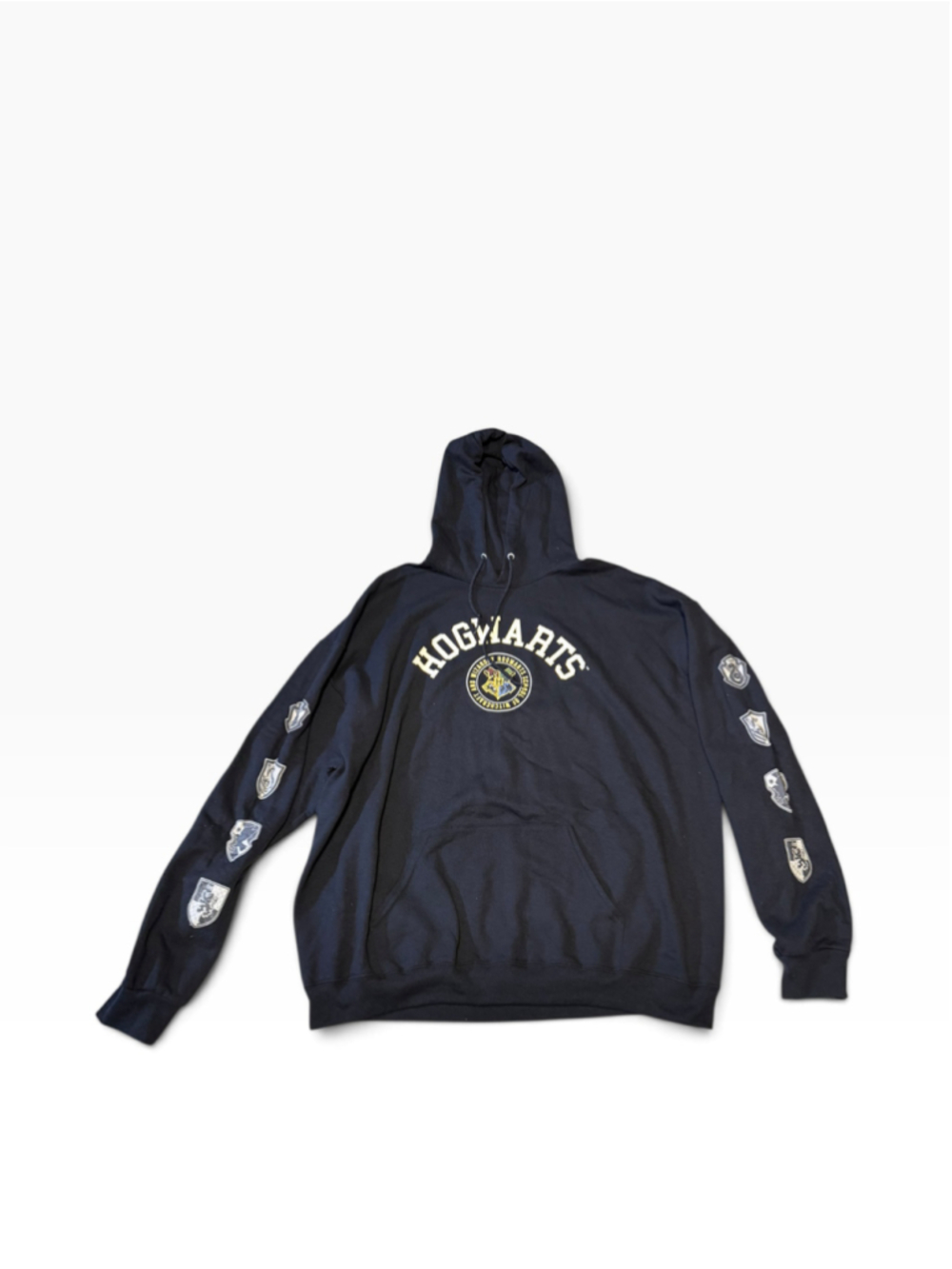 Harry Potter Hogwarts Hoodie XXL Black Gold UNISEX.
